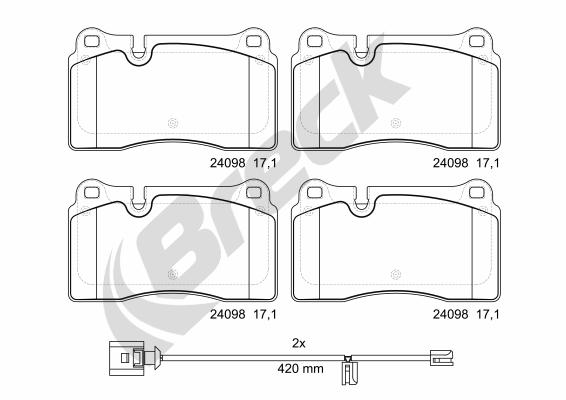 Set placute frana,frana disc 24098 00 551 00 BRECK